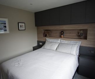 Bedroom Fitted Furniture Overhead Bed Storage Huddersfield Grey Wood G