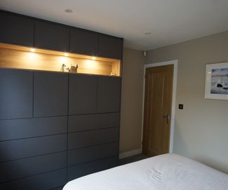 Grey Fitted Wardrobe Feature Lighting